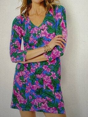 Lilly Pulitzer Tessa Floral V-Neck Shift Dress